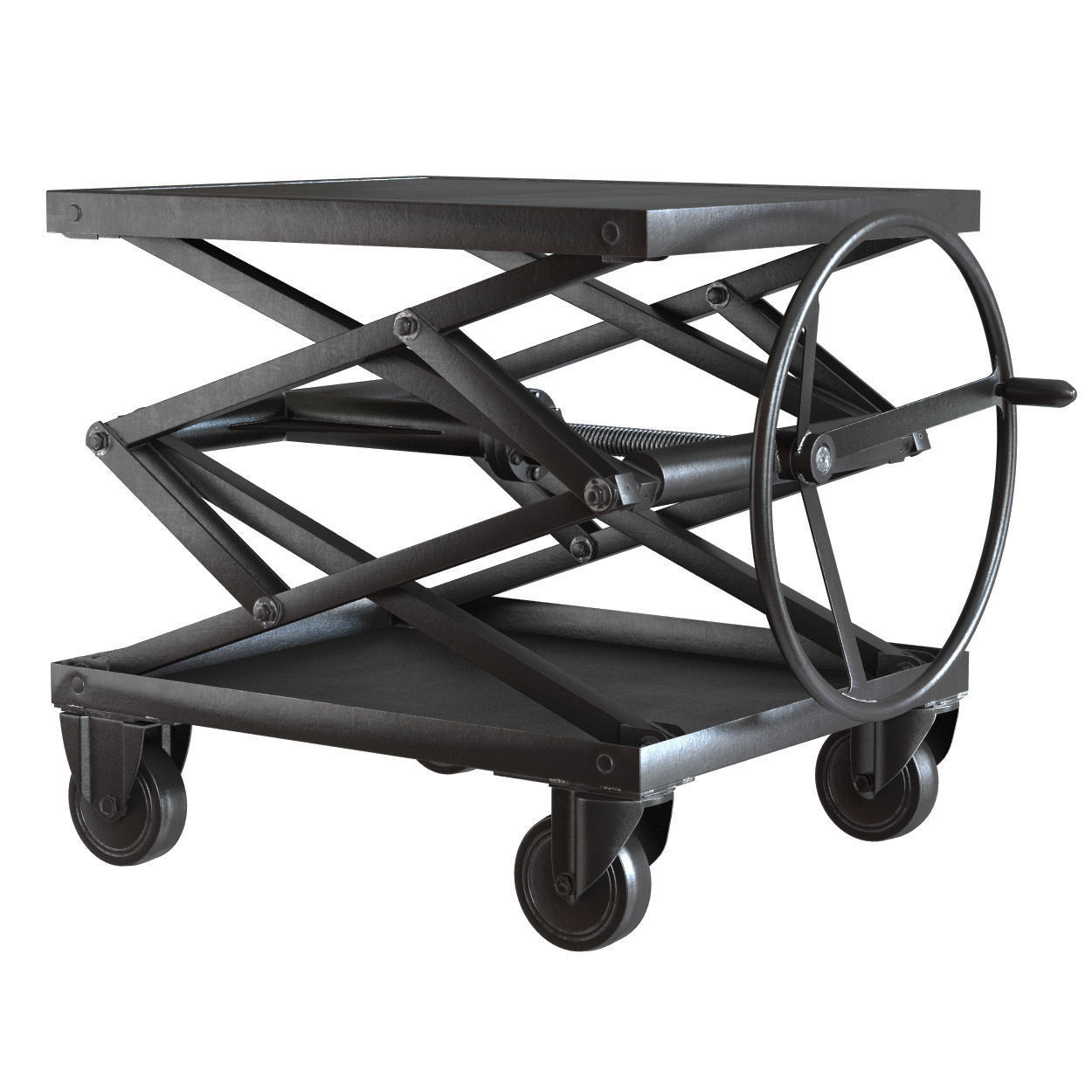 INDUSTRIAL SCISSOR LIFT TABLE 3D model CGTrader