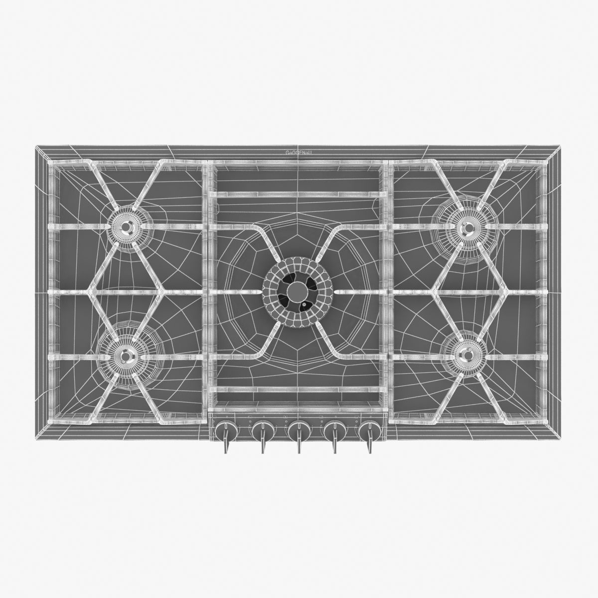 Gaggenau 200 series gas cooktop 3D model CGTrader