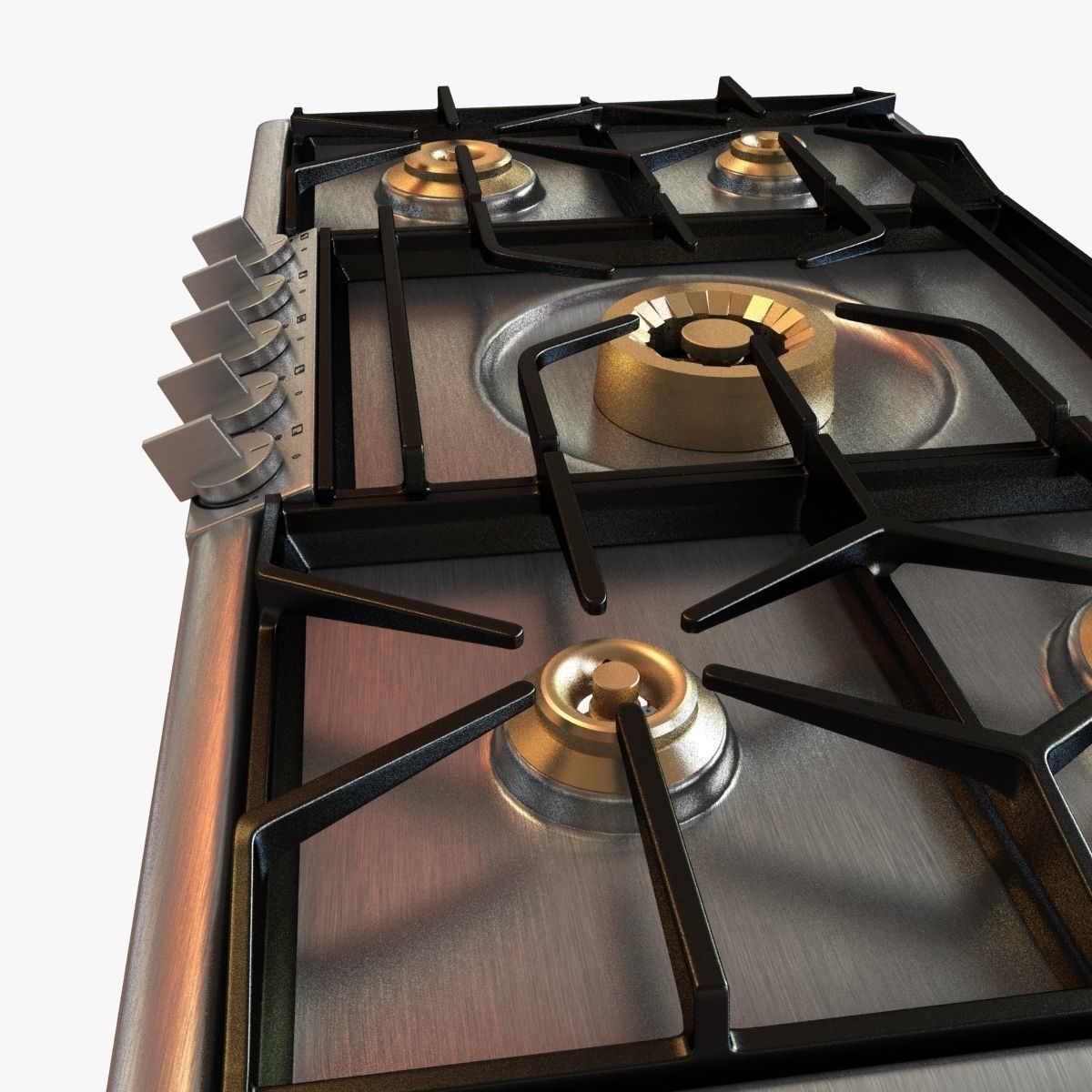 Gaggenau 200 series gas cooktop 3D model CGTrader