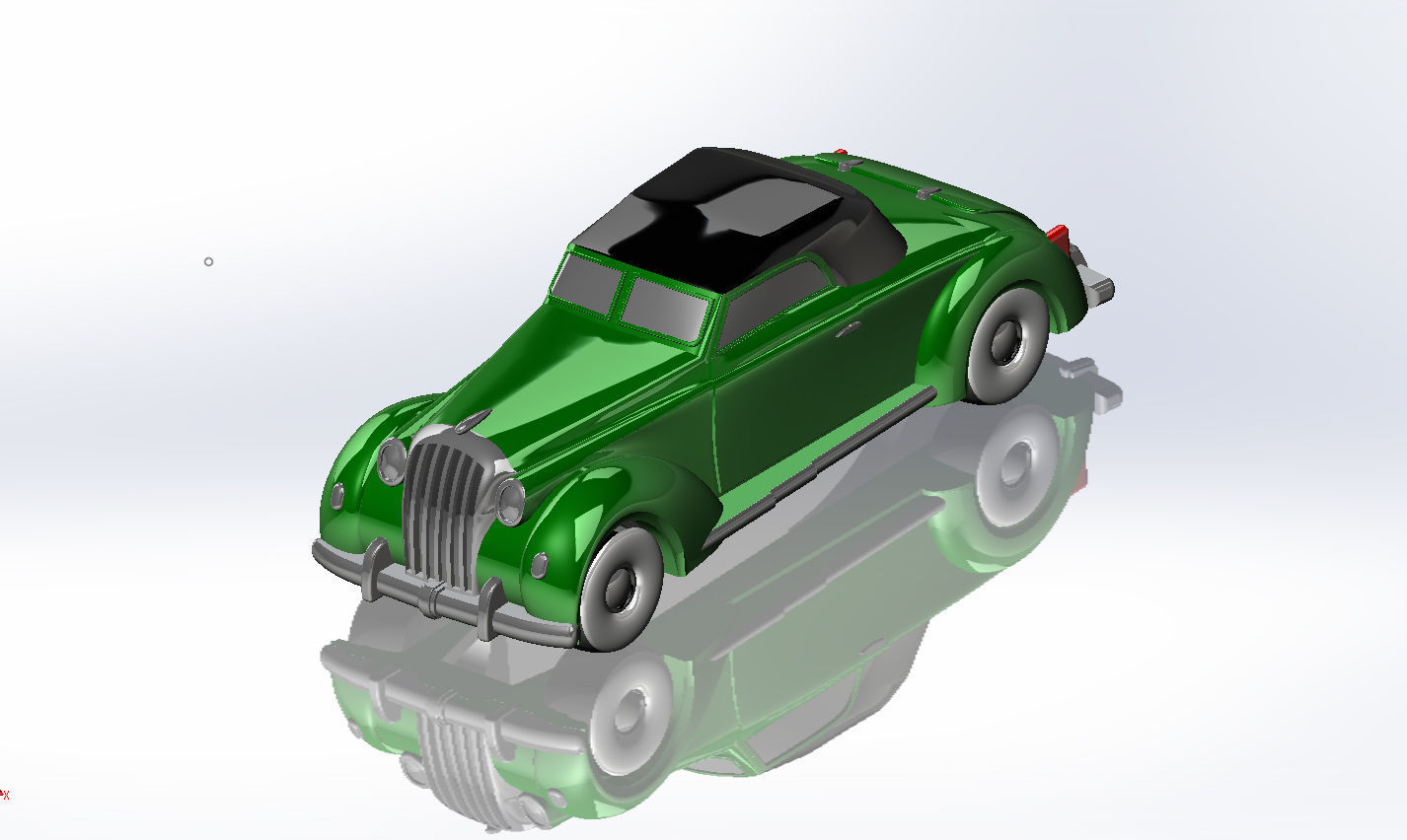 1939 Opel Admiral Cabriolet Model For 3D Printing