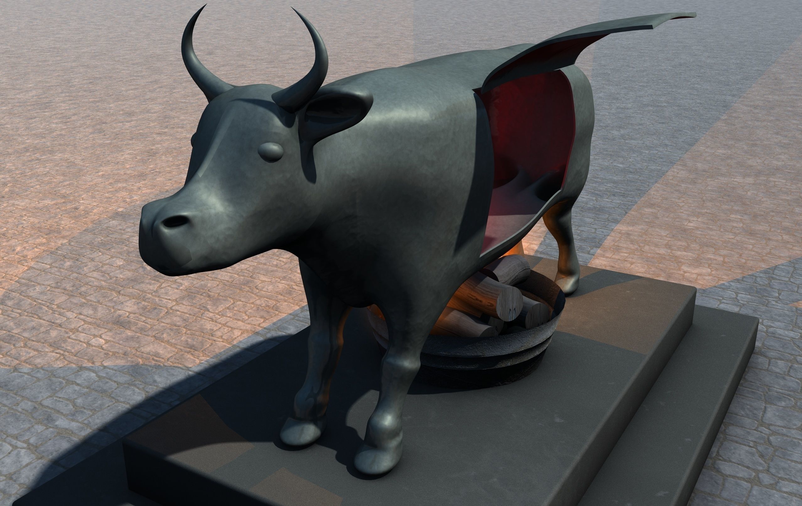 Brazen Bull Torture Device 3D model CGTrader