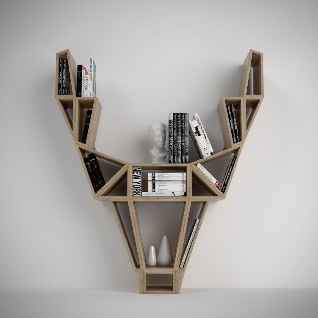 Bookshelf Deer 3D model
