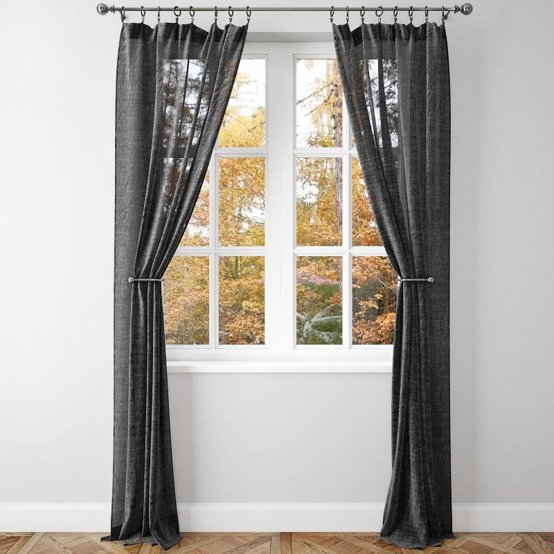 BELGIAN FLAX LINEN SHEER DRAPE 2-Pottery Barn