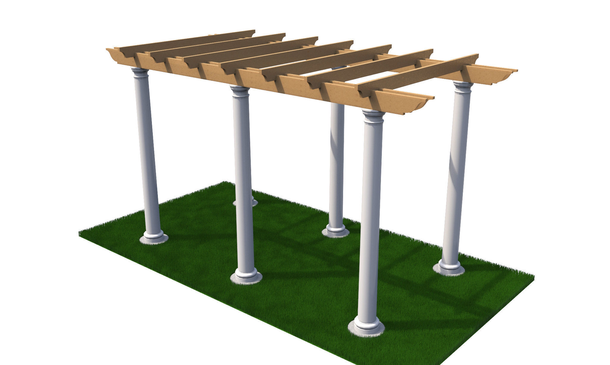 Pergola 1 3D Model MAX FBX DWG