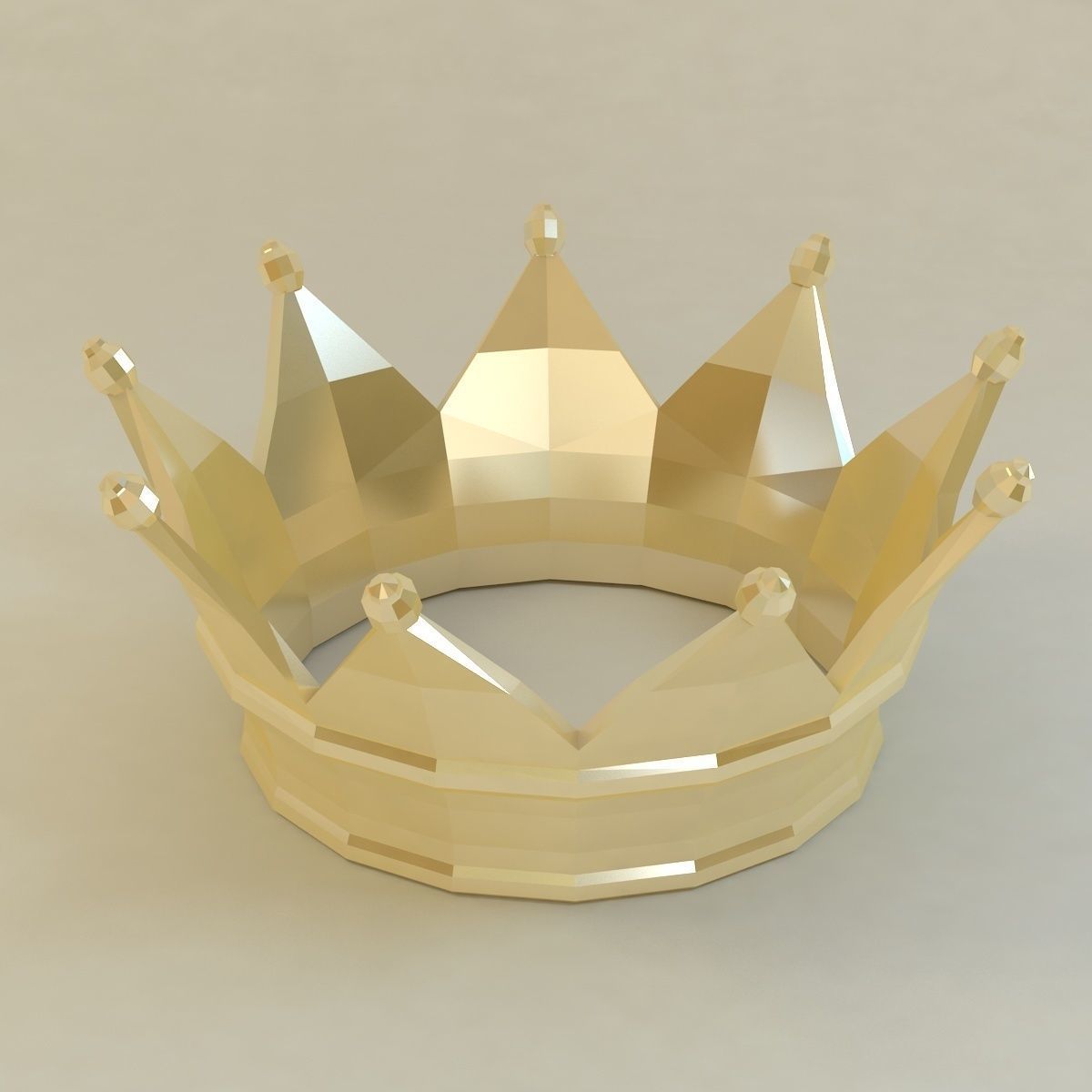 3D model crown low poly style VR / AR / lowpoly CGTrader