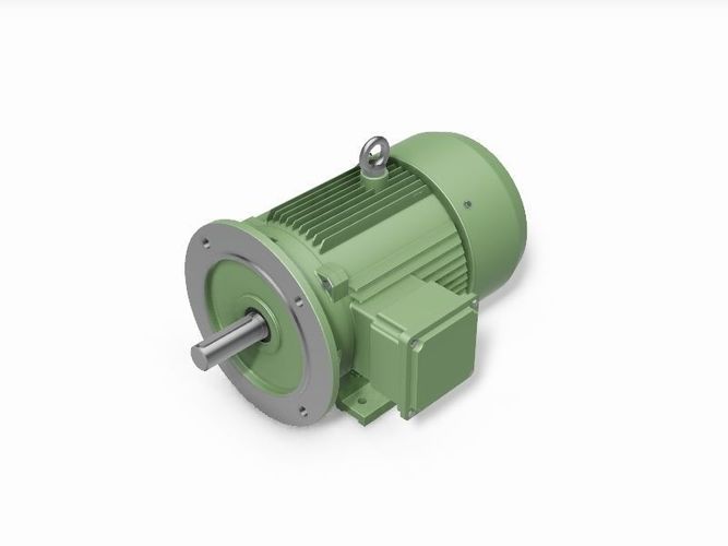 160M B35 Right IEC electric motor - 3D CAD model 3D model