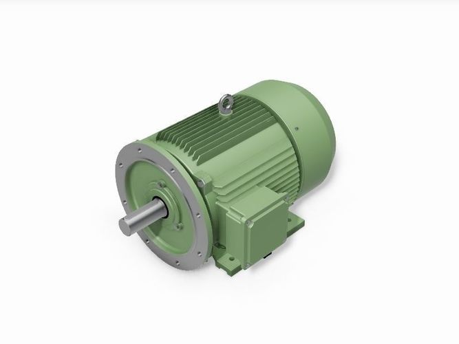 225M B35 Right 4-8 Pole IEC electric motor - 3D CAD model 3D model