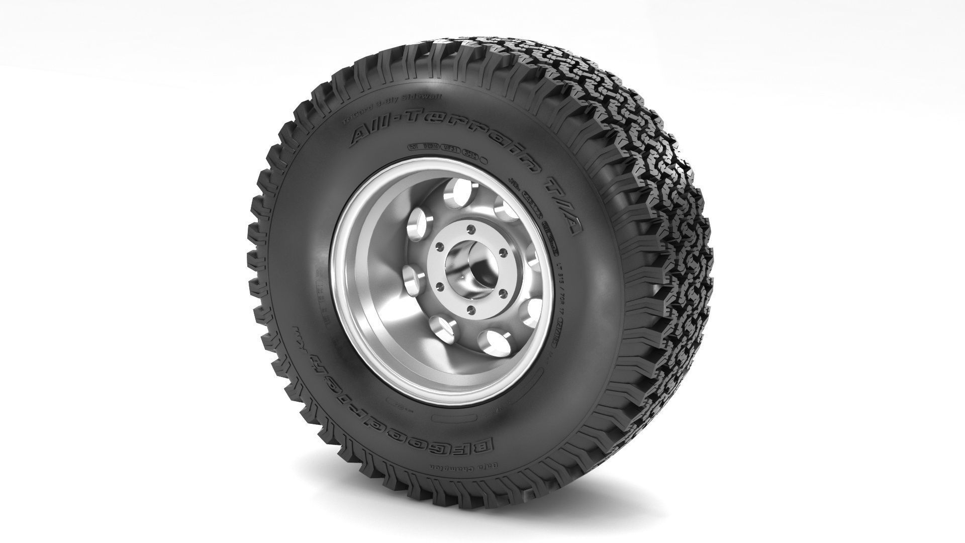 OFF ROAD WHEEL AND TIRE 3D model CGTrader
