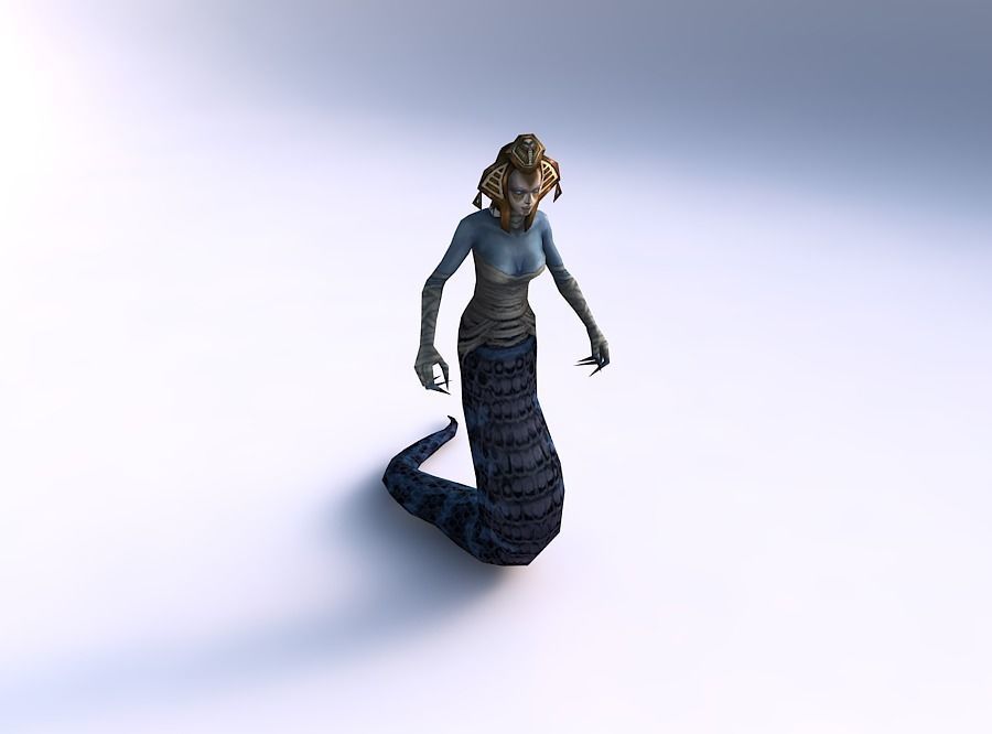 Game ready woman snake 3D model | CGTrader