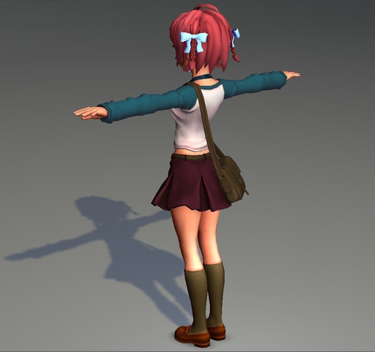 neko anime girl 3d model neko anime girl 3d model
