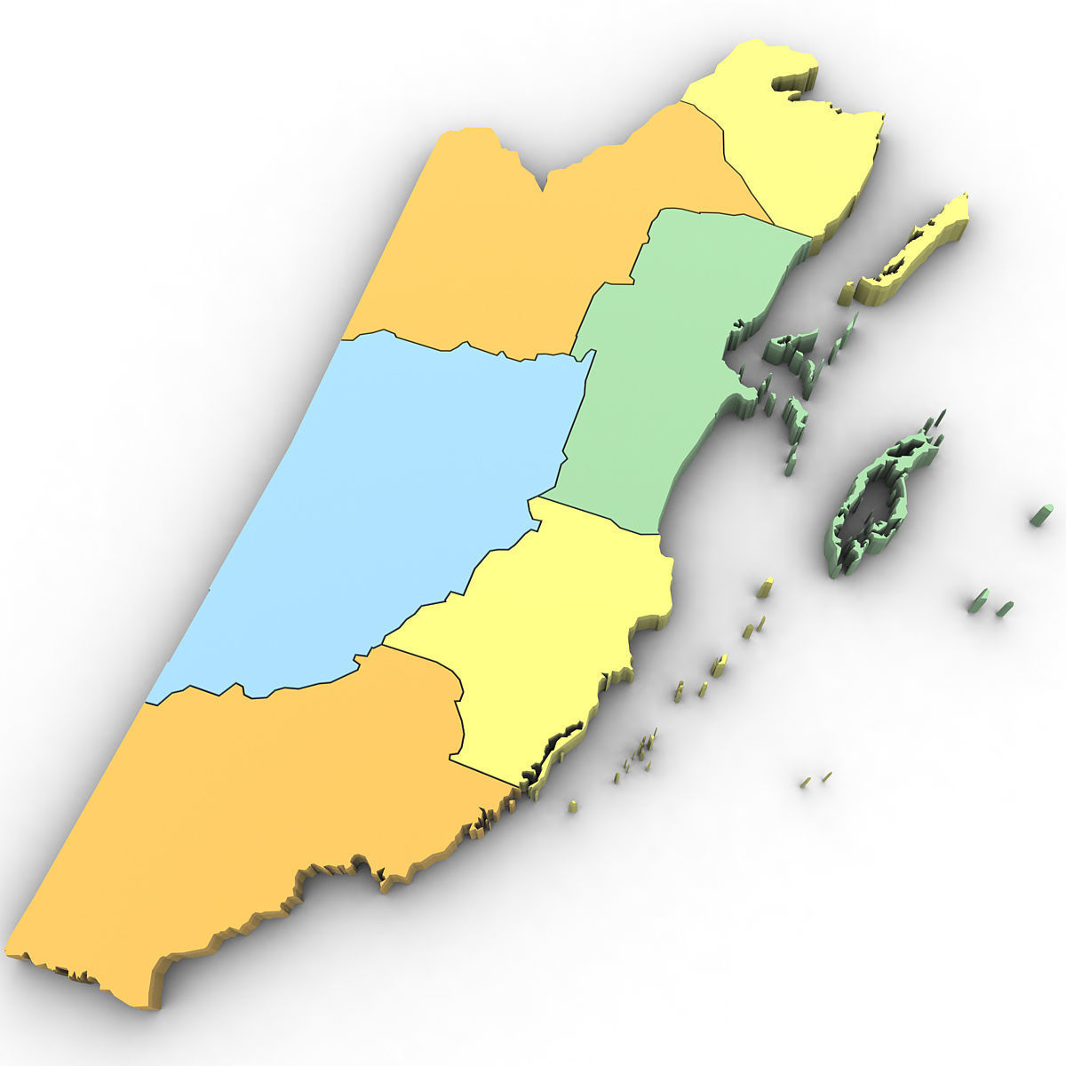 3d Political Map Of Belize 3D Model CGTrader 3d Political Map Of Belize 3d Model Max Obj 3ds Mtl Tga 