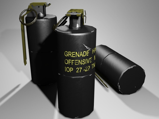 3D model MK3A2 Concussion grenade VR / AR / lowpoly CGTrader