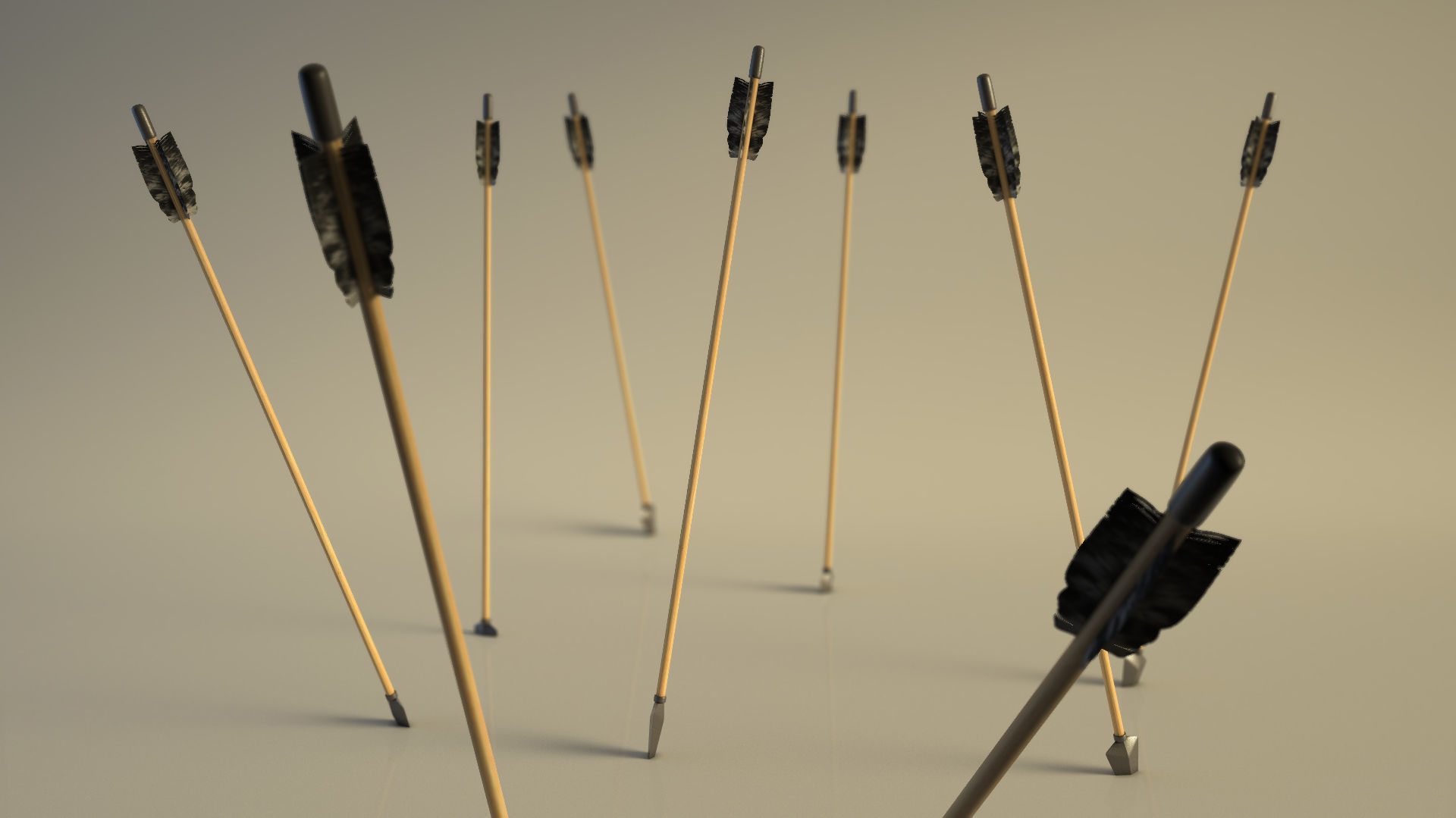 SPORT---ARCHERY---Arrow Low-poly  3D model