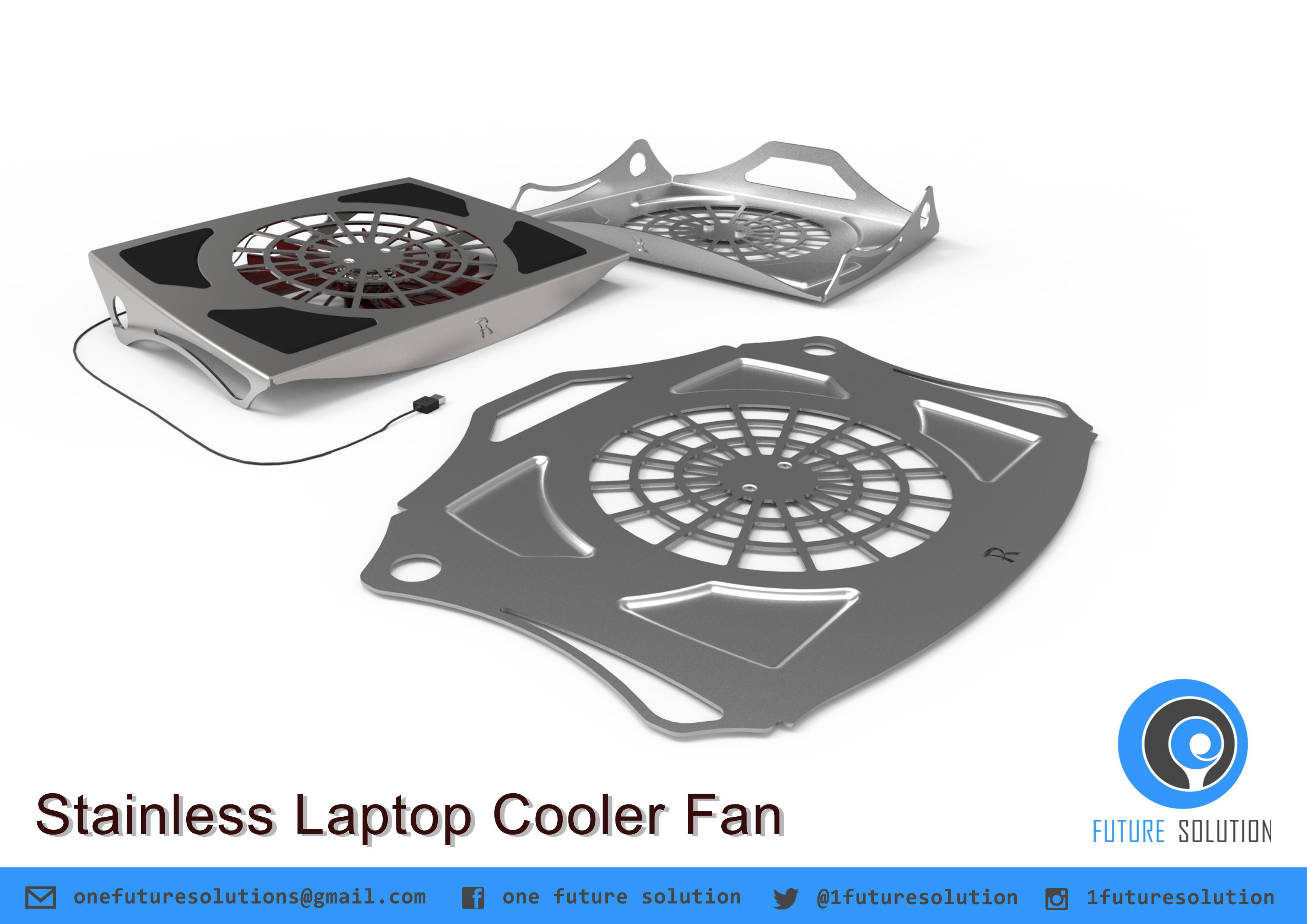Stainless Laptop Cooler Fan