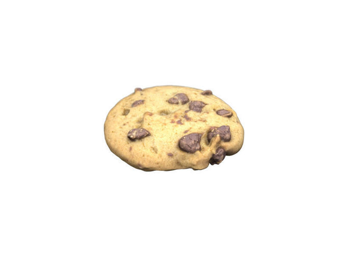 CHOC CHIP COOKIE LOW and HIGH Poly 3D Model OBJ FBX C4D MTL