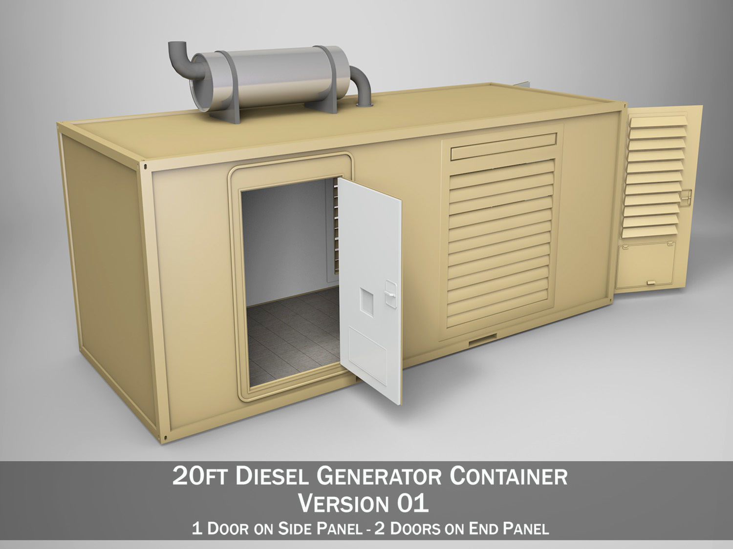 20ft Generator Container Version 1 3D model