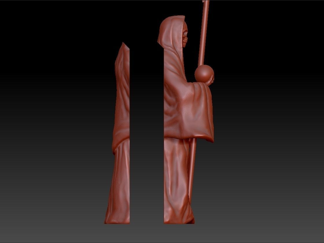 statue death with a scythe 3D model 3D printable CGTrader
