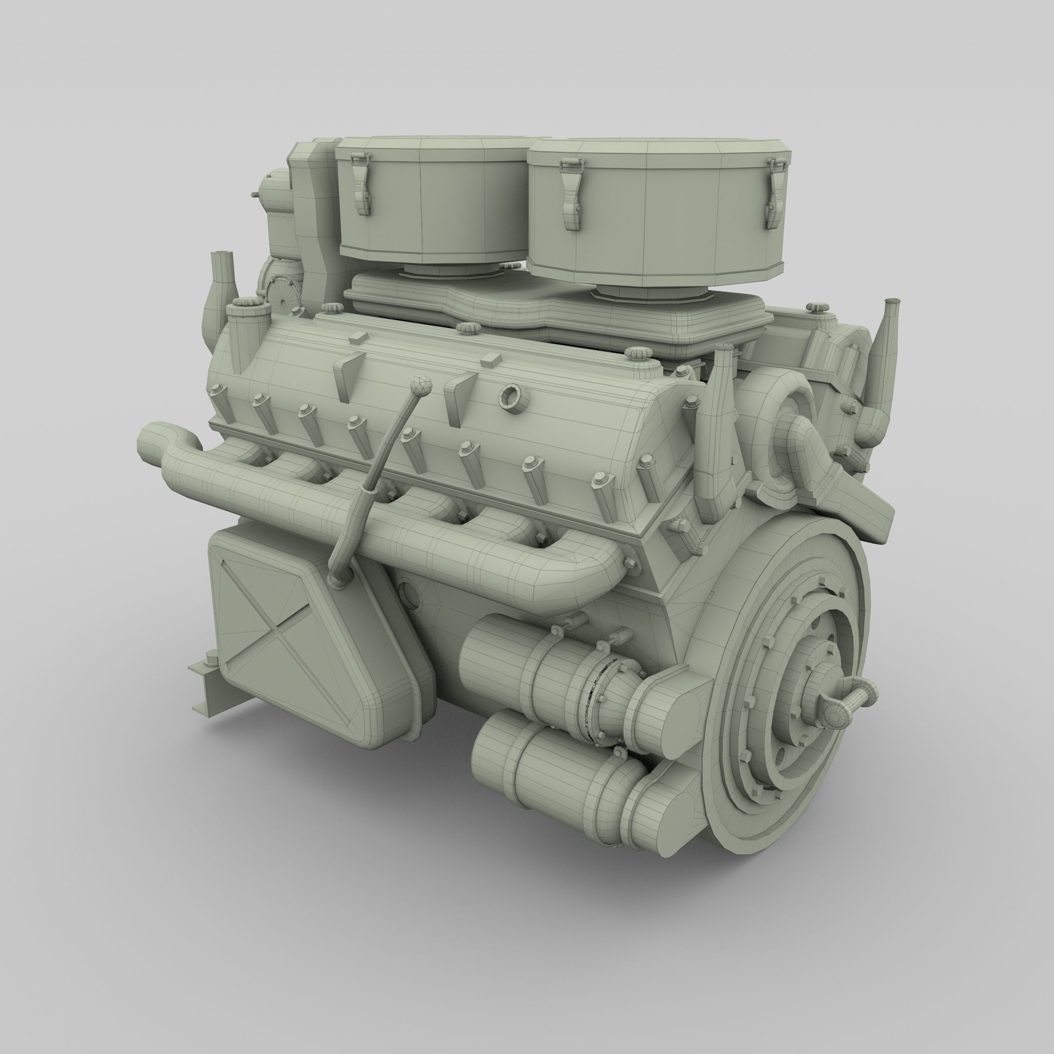 Maybach HL230 Engine Panzer Tiger Unit 3D model | CGTrader