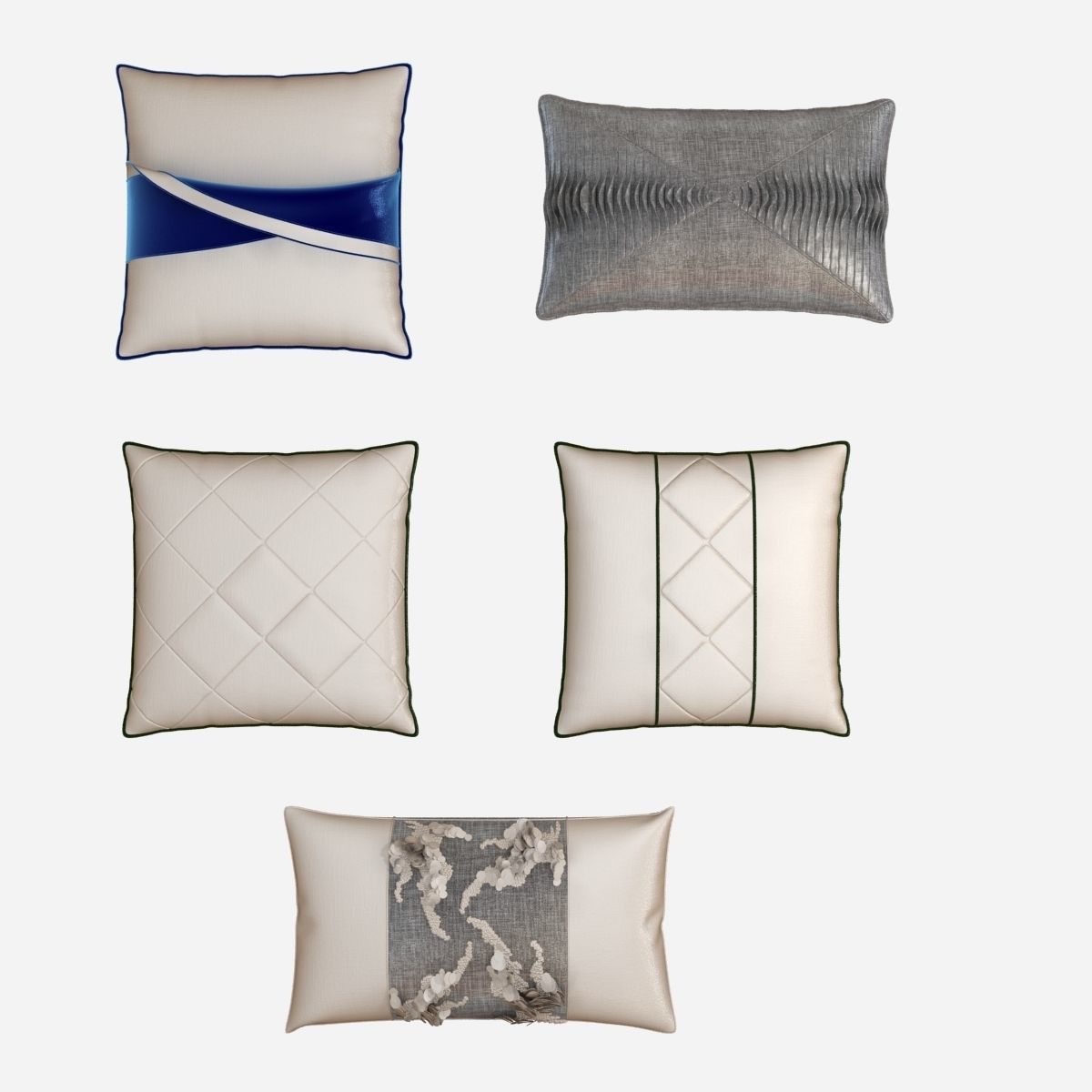 Modern pillow set 3D model