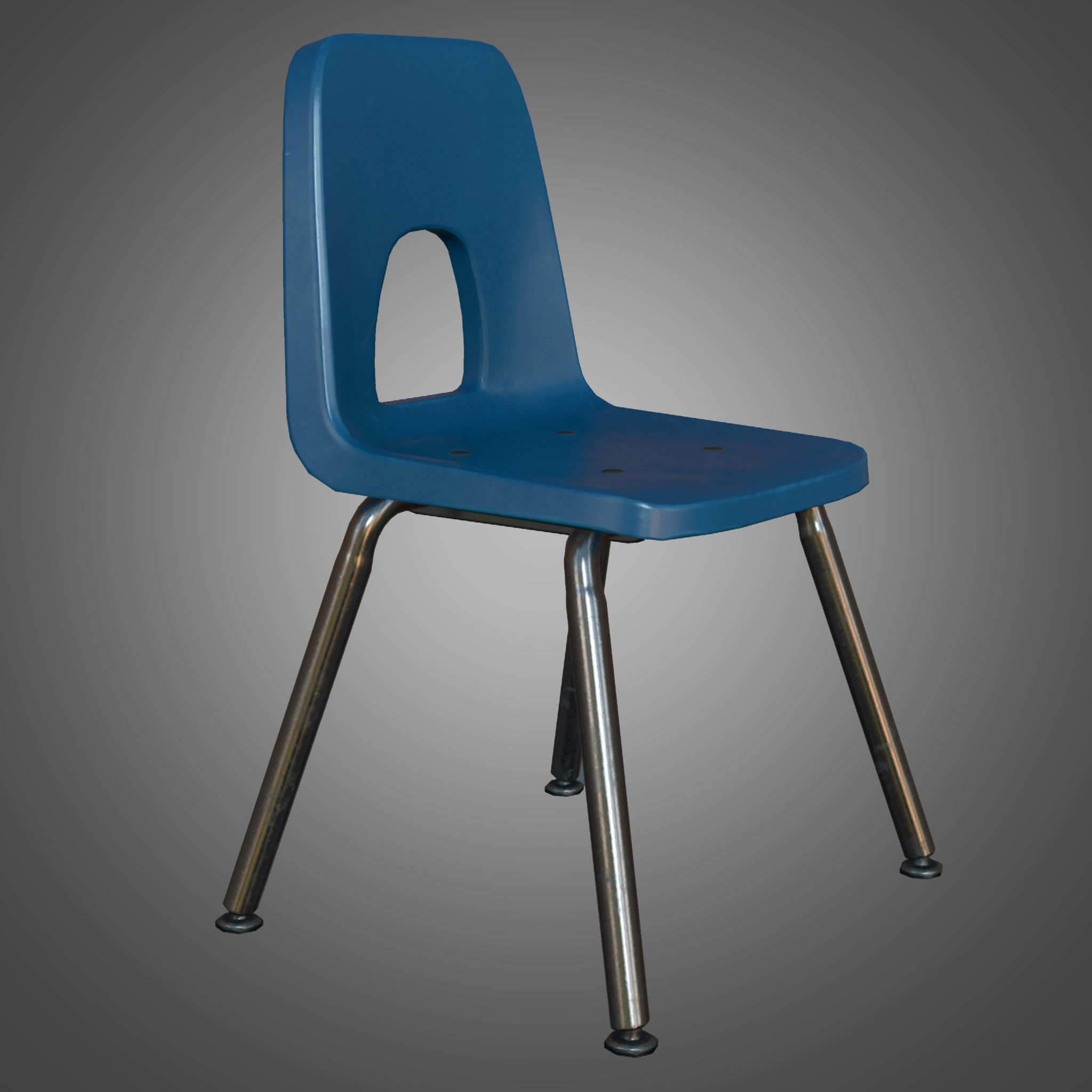 Student School Chair - PBR Game Ready Game ready Low-poly 3D model