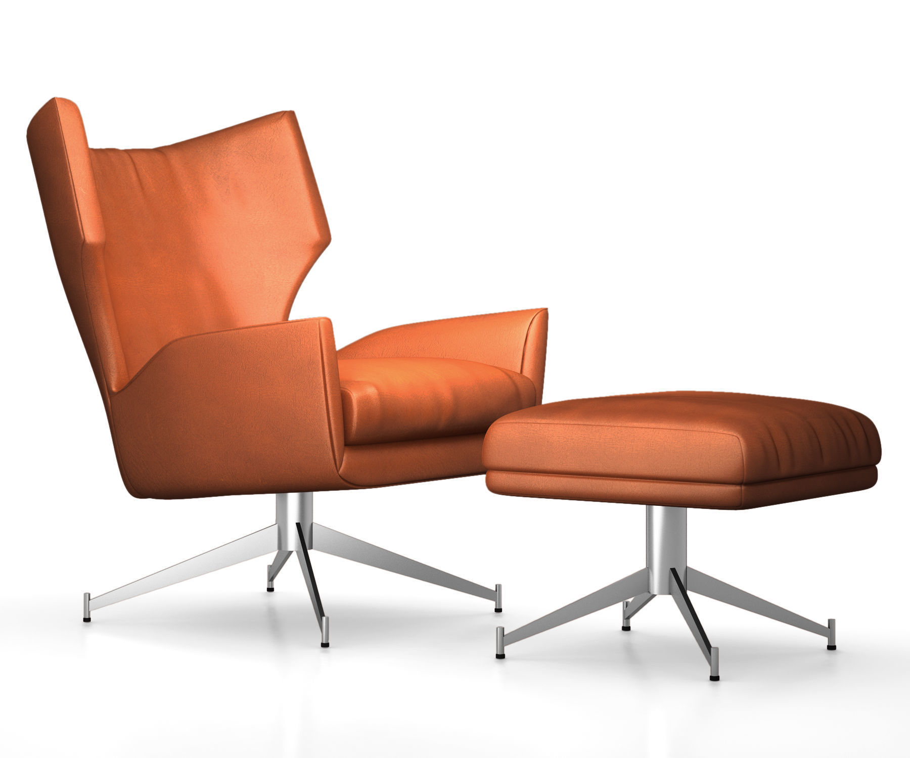 Hemming Leather Swivel Armchair by West Elm