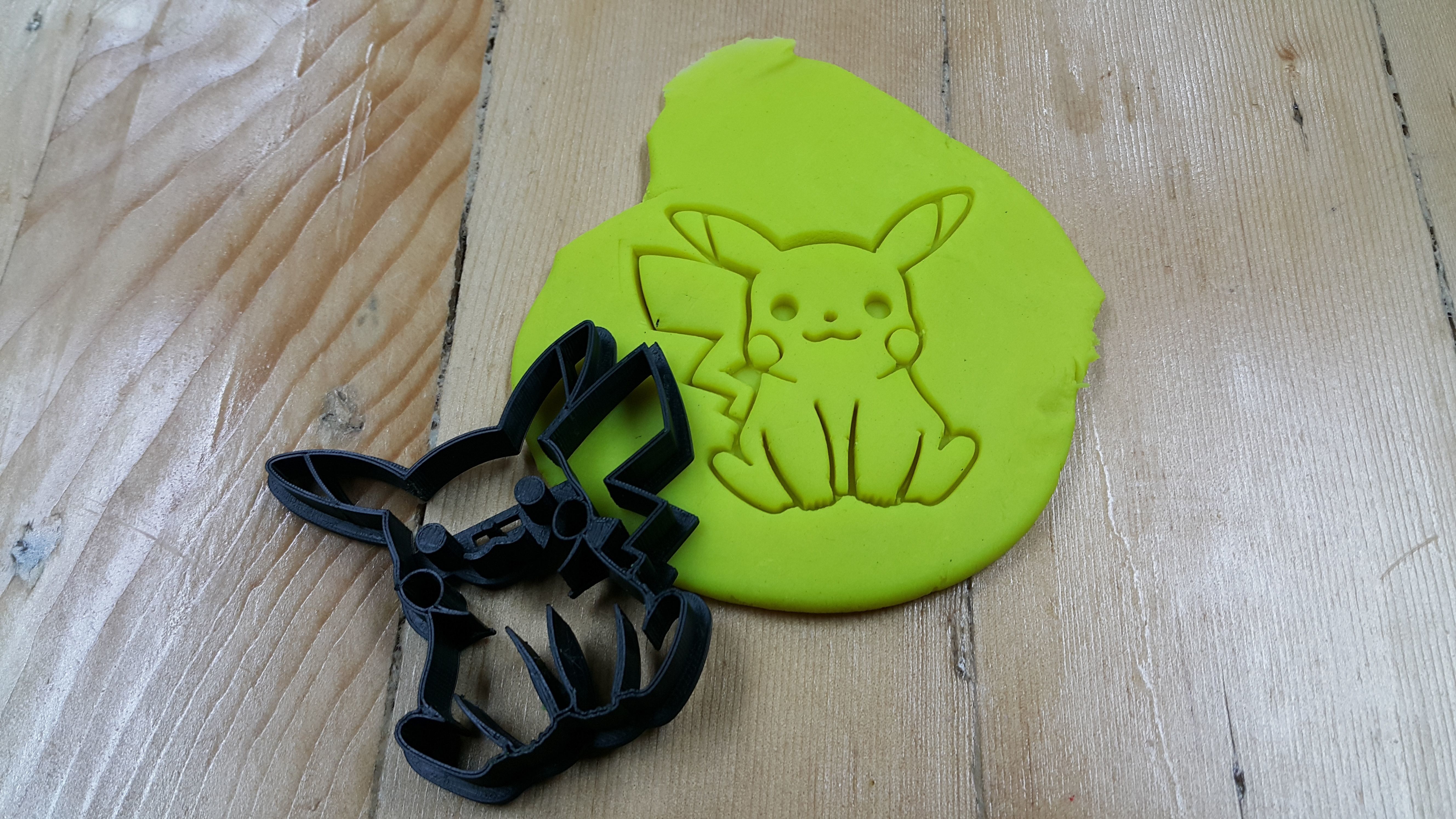 Pokemon Pikachu cookie cutter 3D model 3D printable CGTrader