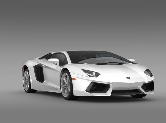 Lamborghini Aventador LP 700 4 US spec 3D Model MAX OBJ ...