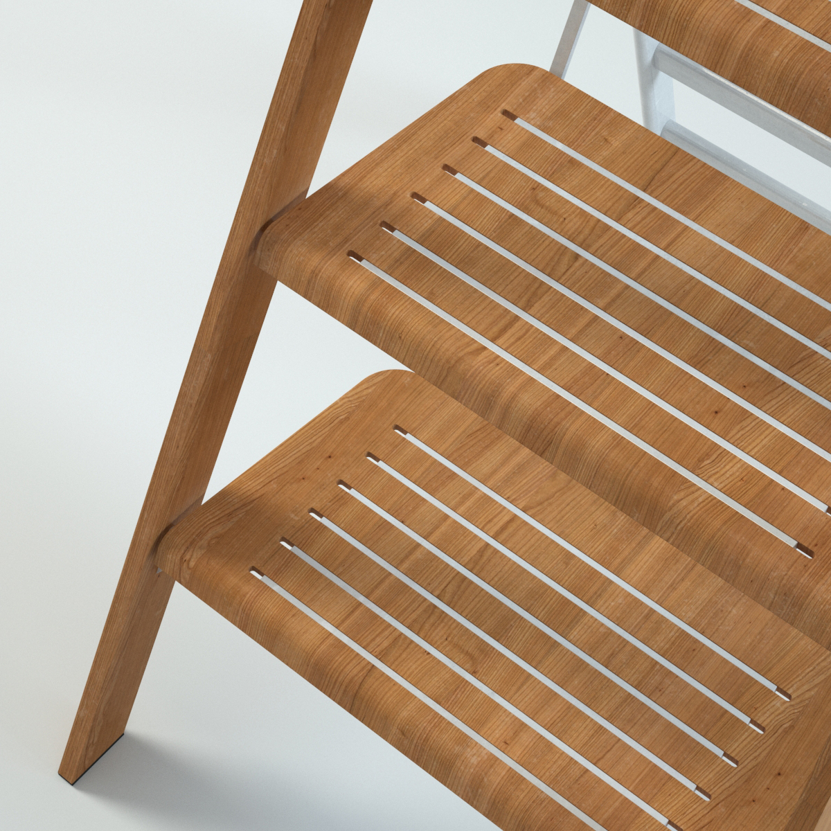 Vintage Usit Stepladder Chair 3Step Version 3D model CGTrader