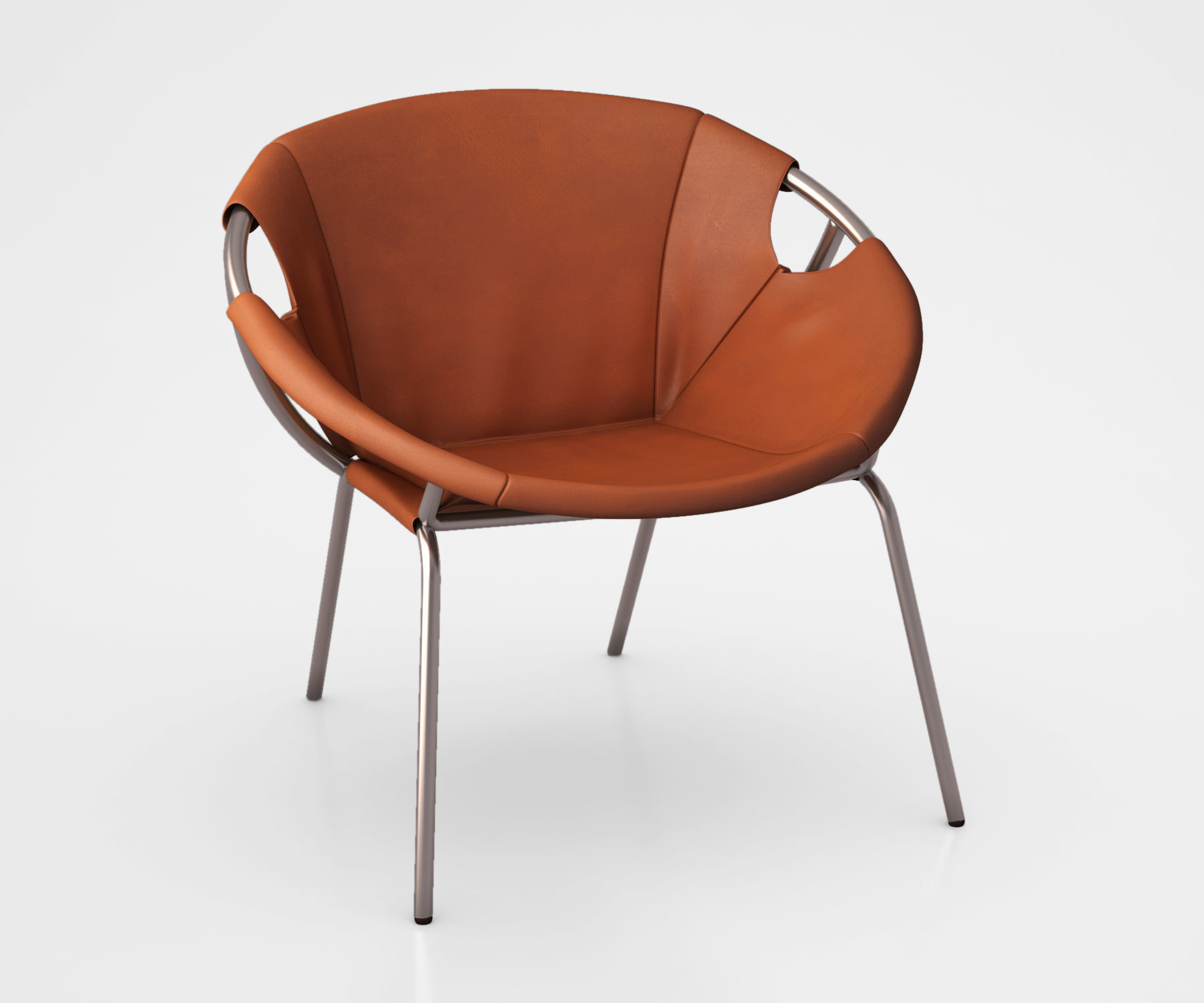 Dries Leather Sling Chair by West Elm