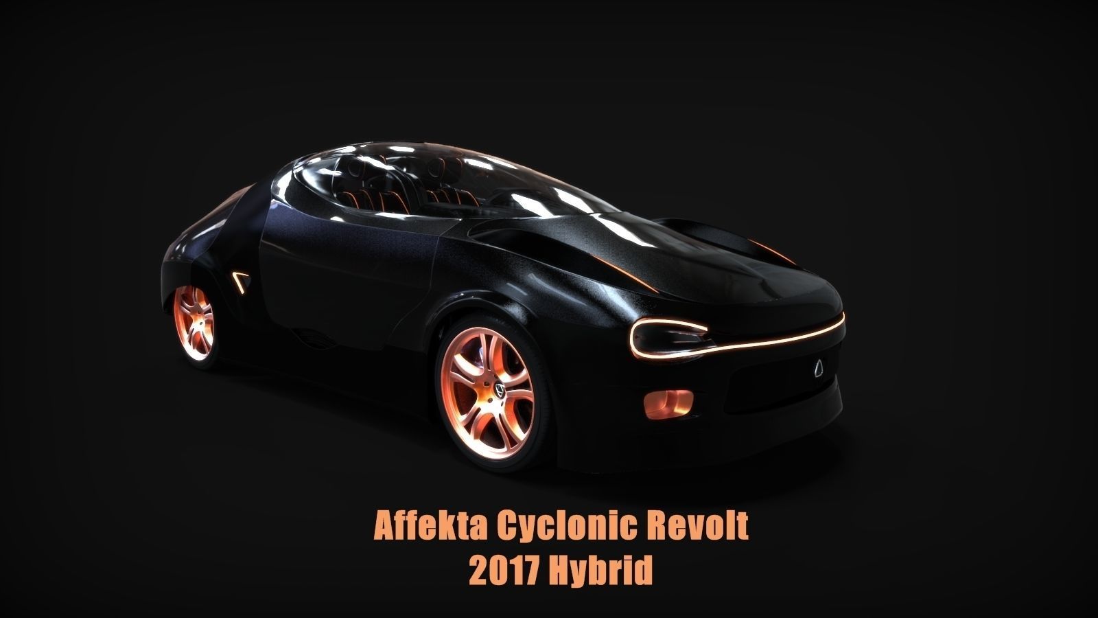 Affekta Cyclonic  Concept Sport car LowPoly Low-poly  3D model