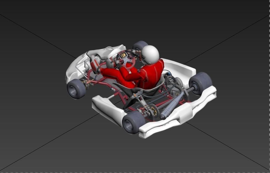 GO KART 3D MODEL DRIVER HELMET