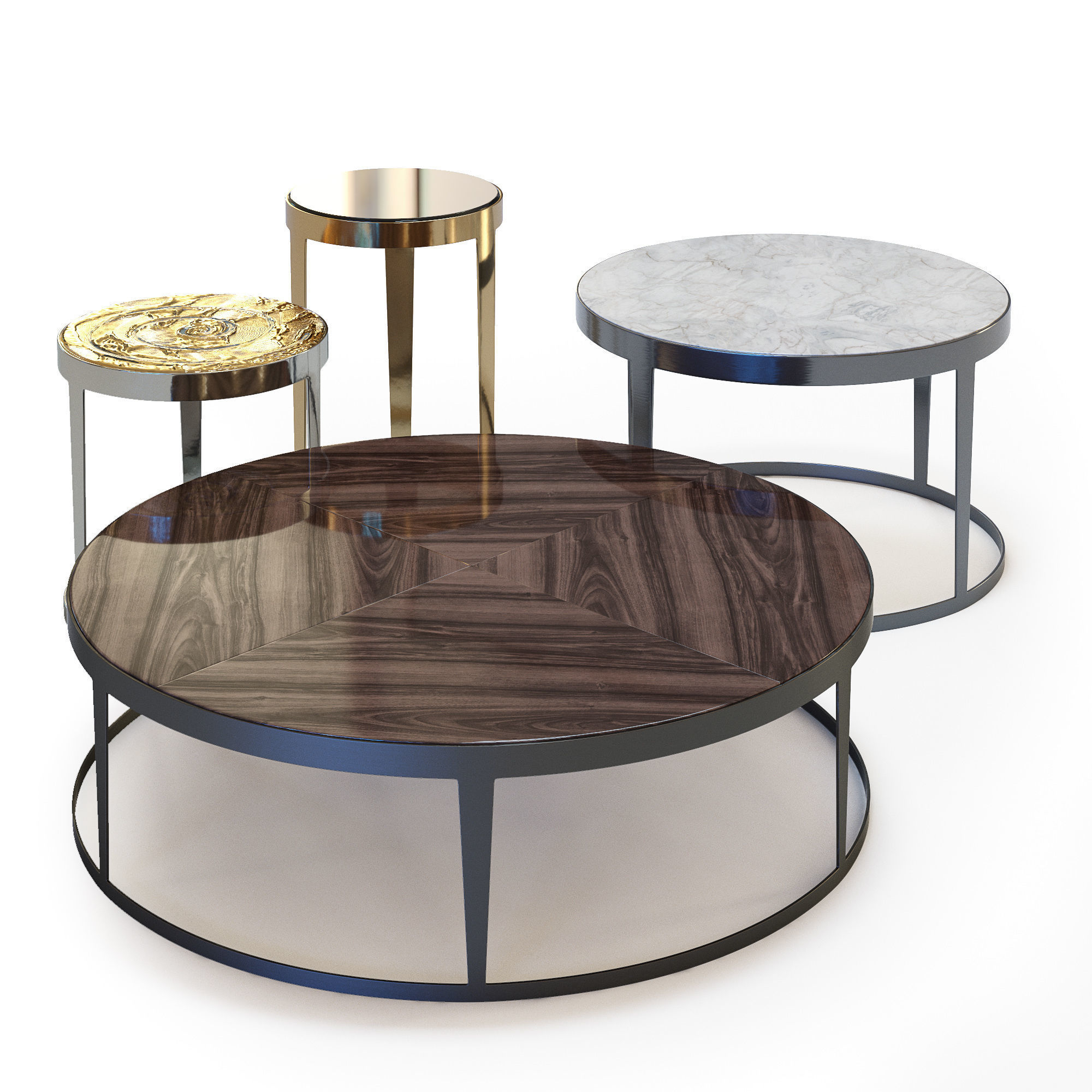 FRATELLI LONGHI Coffee Tables Set 01 3D | CGTrader FRATELLI LONGHI Coffee Tables Set 01 3D | CGTrader