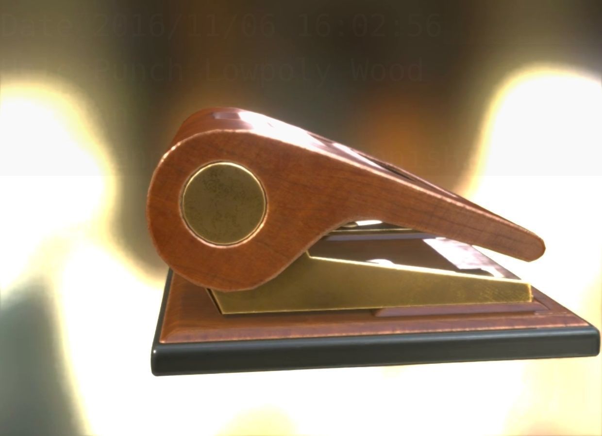 3D model Hole Punch Wood Version 1 Rigged And Animated Gameready
