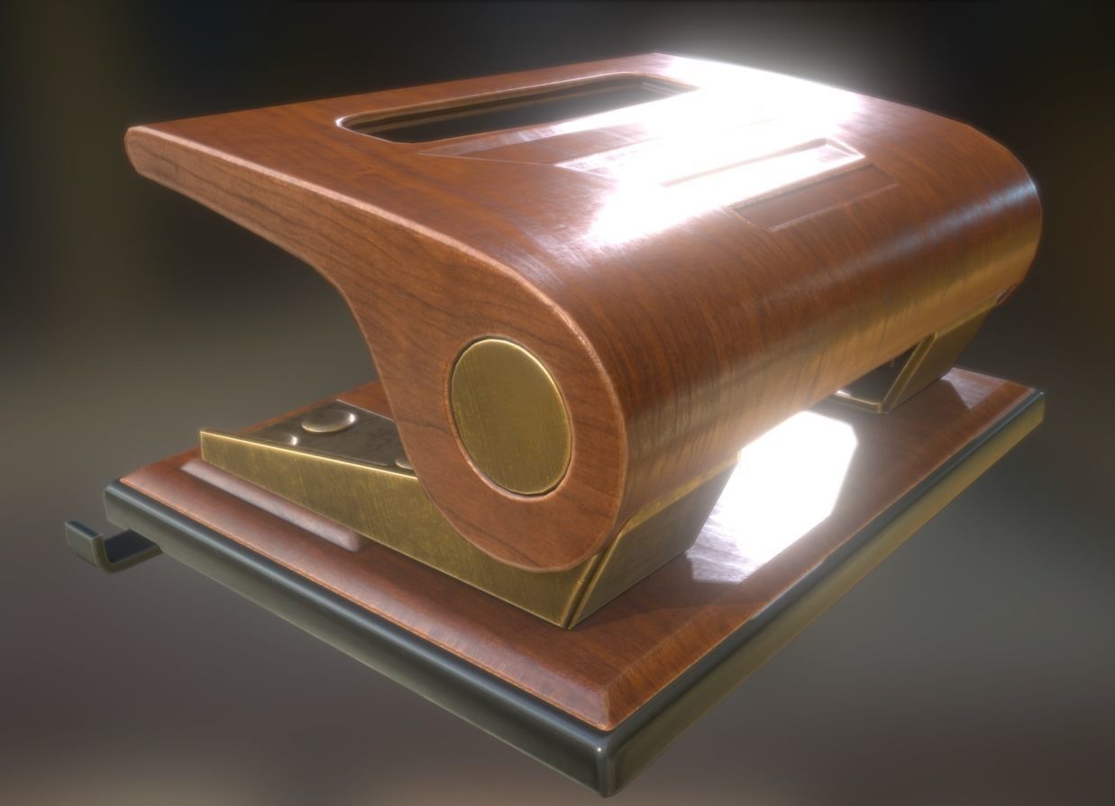 3D model Hole Punch Wood Version 1 Rigged And Animated Gameready