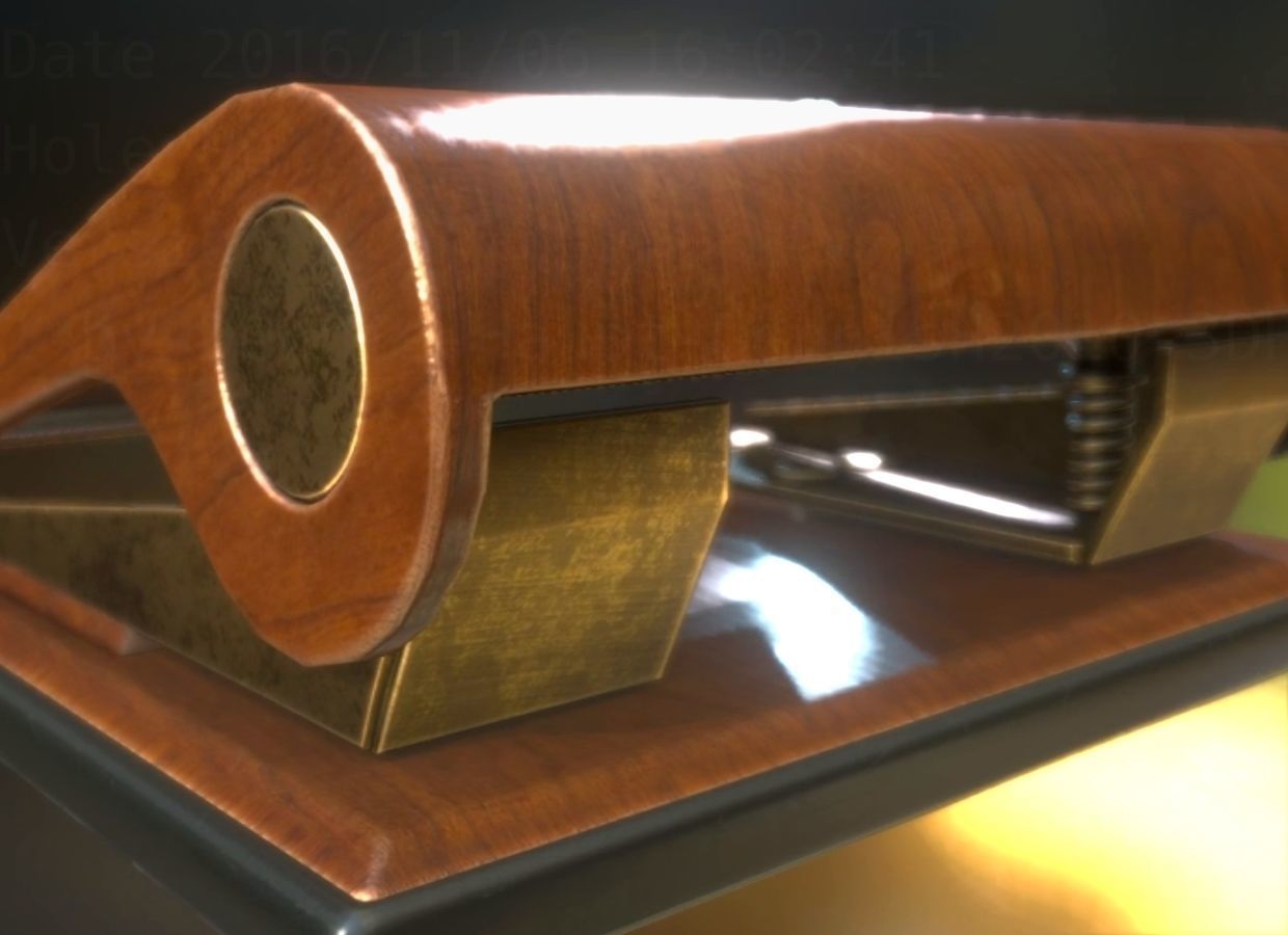 3D model Hole Punch Wood Version 1 Rigged And Animated Gameready