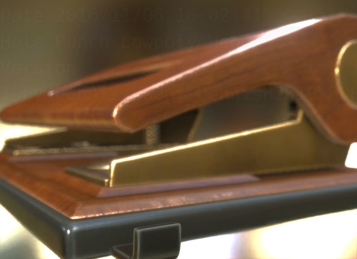 3D model Hole Punch Wood Version 1 Rigged And Animated Gameready