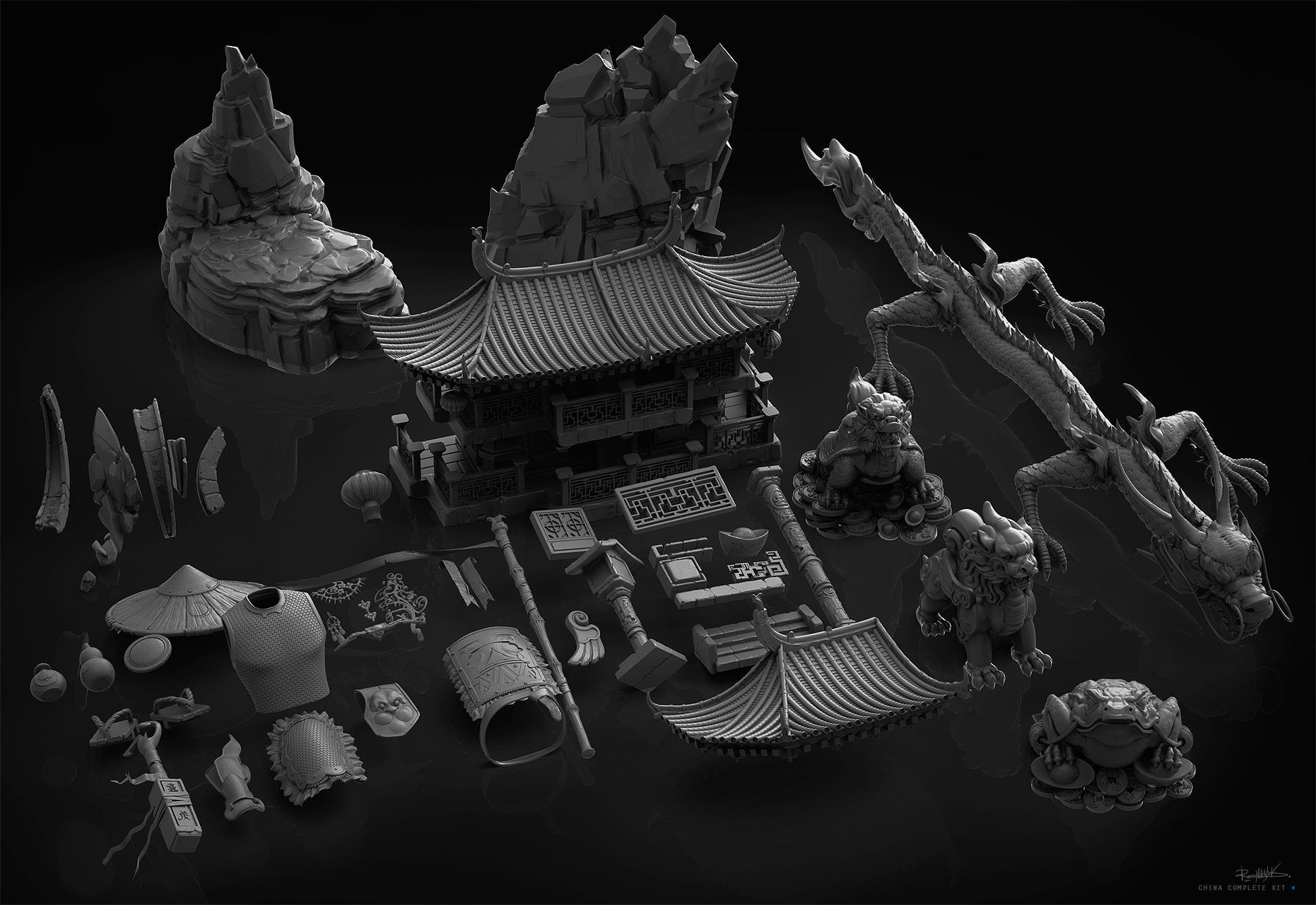 Complete pack chinese 3D model