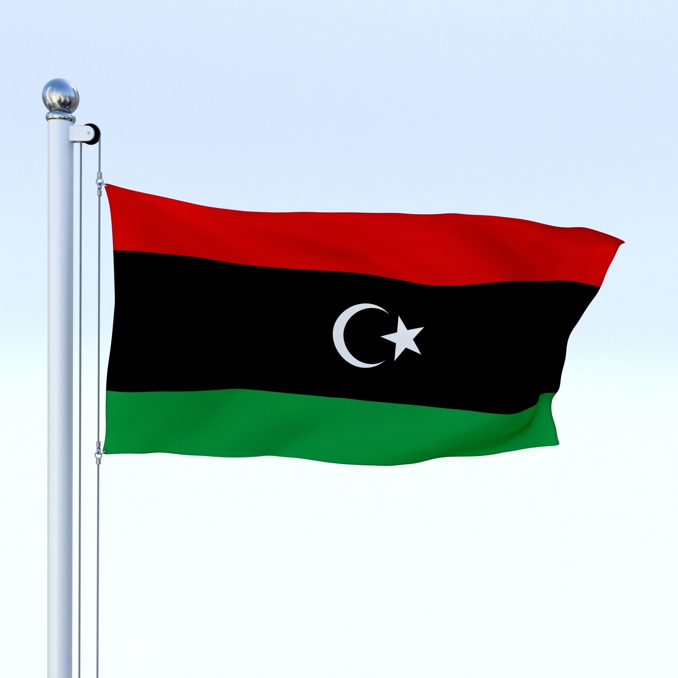 3D model Animated Libya Flag VR / AR / low-poly animated | CGTrader