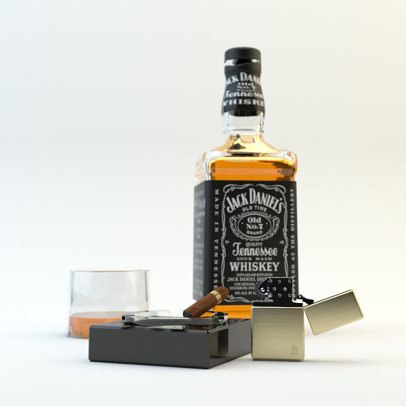 Jack Daniels and Zippo cigar
