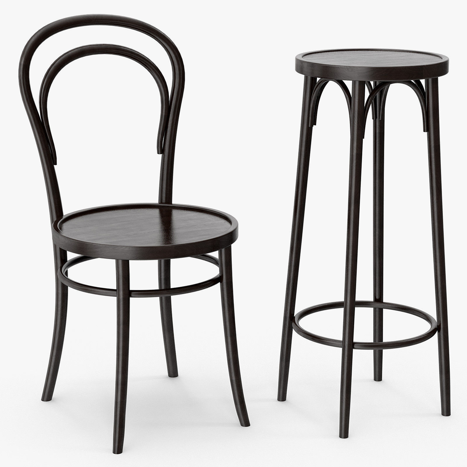 Classic Thonet 14 vienna chair and bar stool