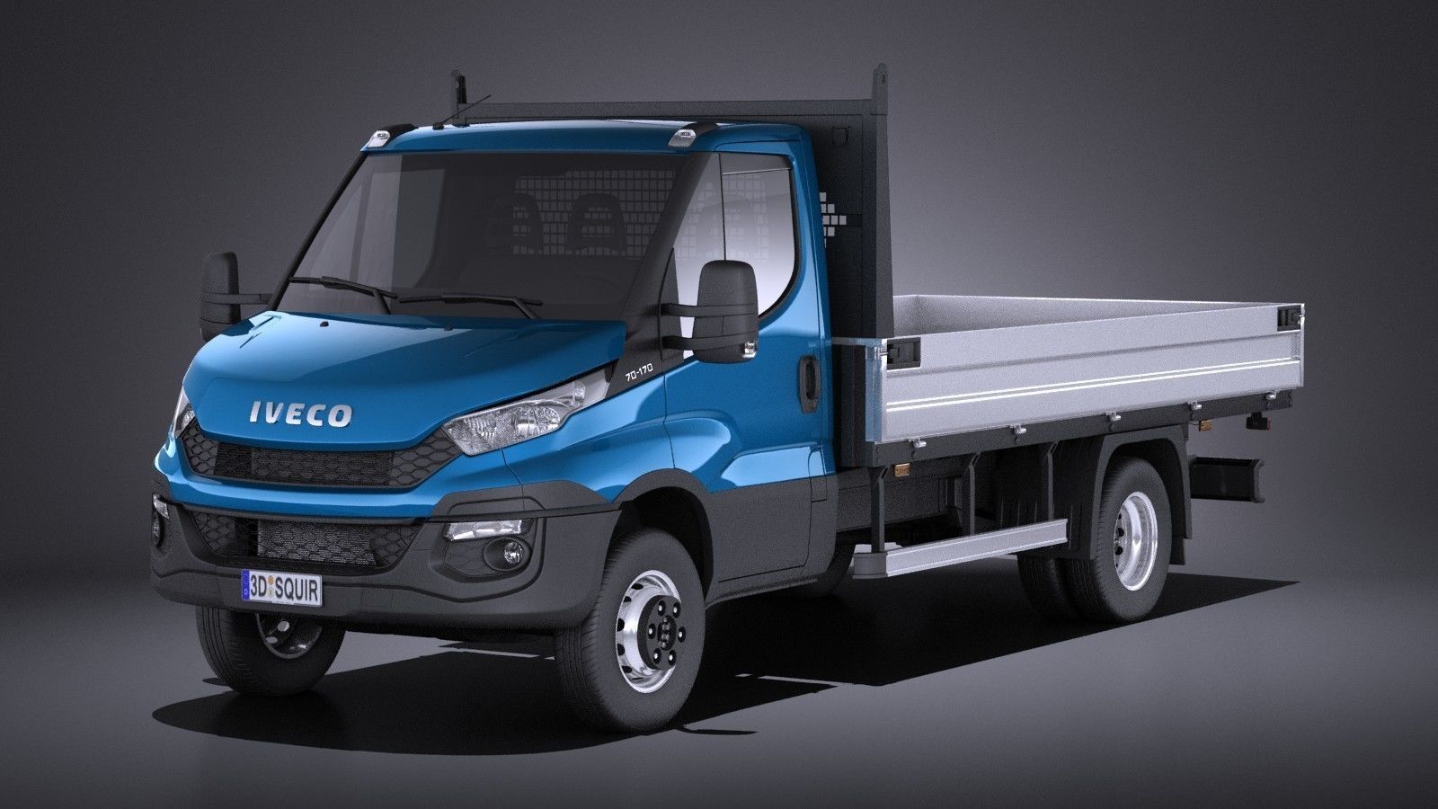 Iveco Daily Chassis Cab Pickup 2017 VRAY 3D model MAX OBJ MTL 3DS FBX