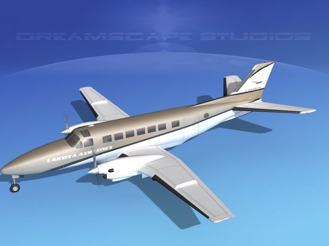 Beechcraft B99 Lakota Airlines 3D model