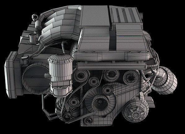 Car Engine 2 3D Model MAX OBJ FBX MA MB MTL MAT  CGTrader.com