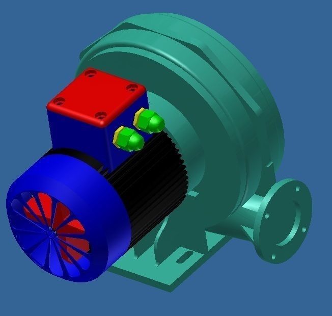 ventilator with motor 3D model