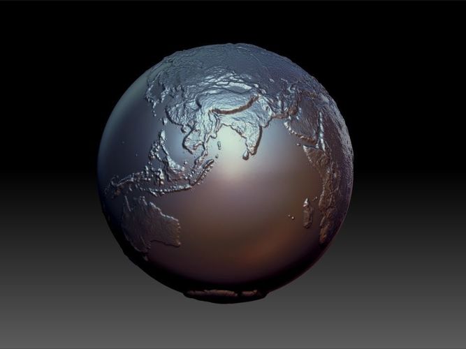 Earth Sculpture 3D model 3D printable CGTrader