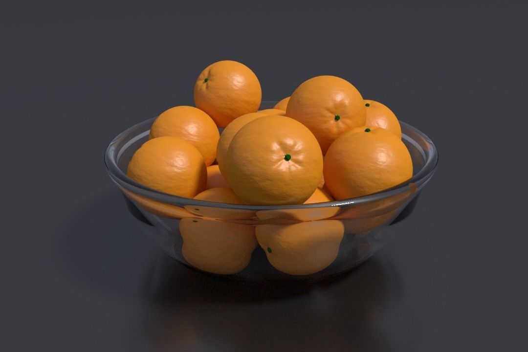 Bowl of Oranges 3D model