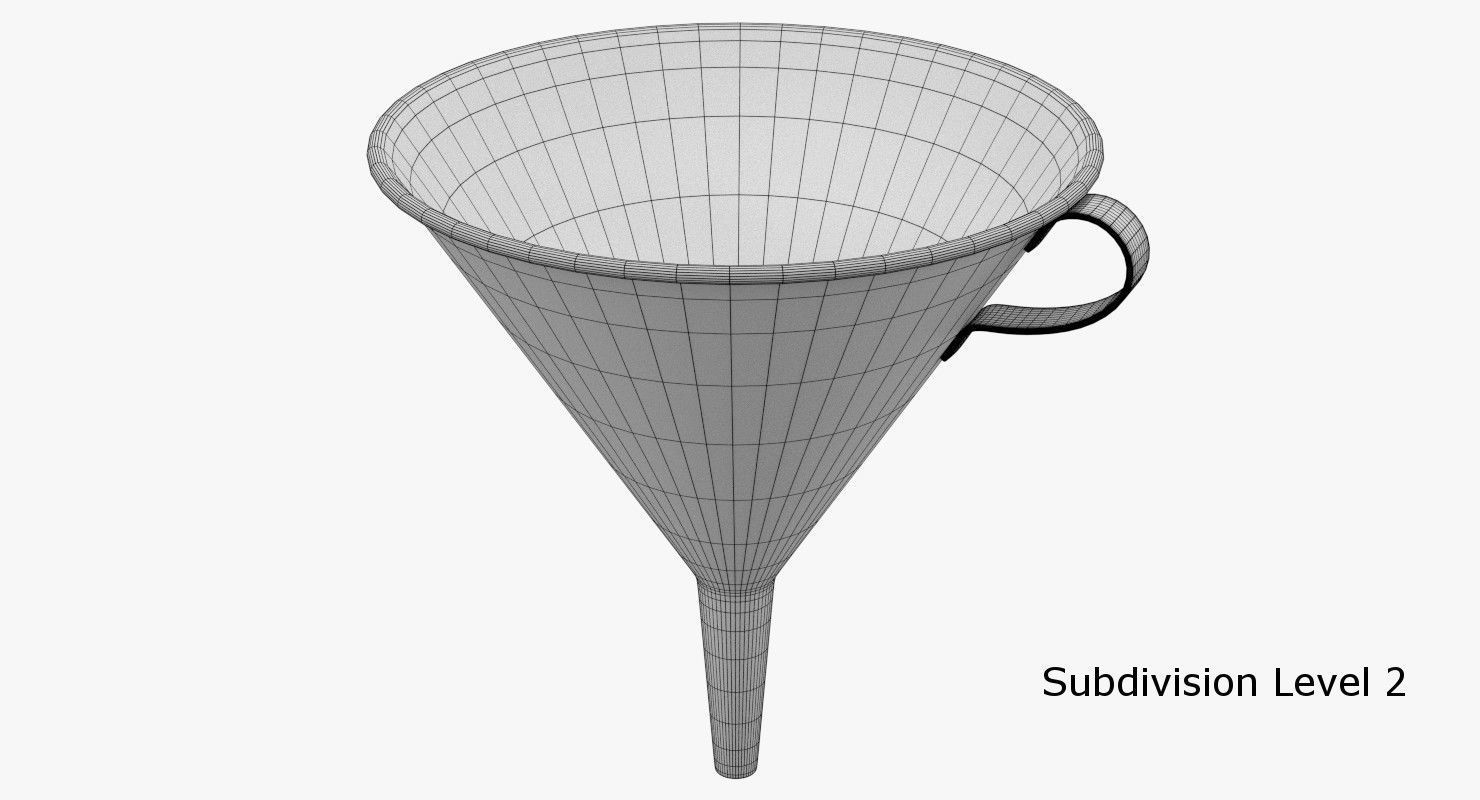Funnel metal 3D model CGTrader