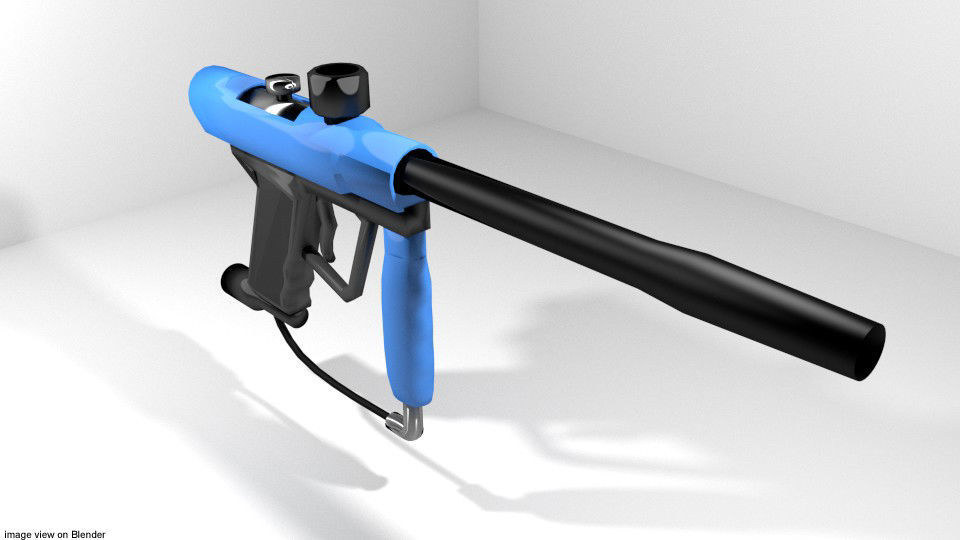 Paintball Marker Speedball Type 1 3D model CGTrader
