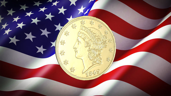 1849 Liberty Double Eagle US Coin 1849 3D print model