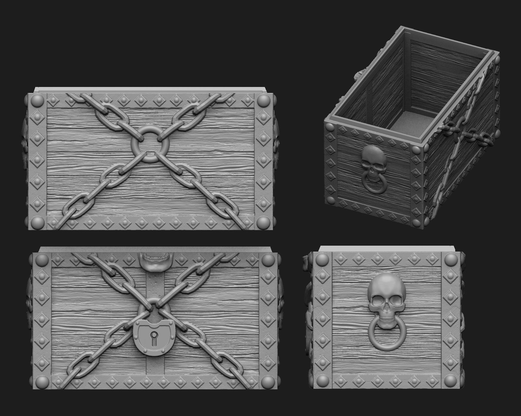 Treasure Chest 3D model 3D printable | CGTrader
